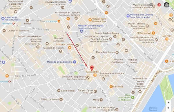 Улица, на которой произошел теракт в Барселоне - Sputnik Молдова