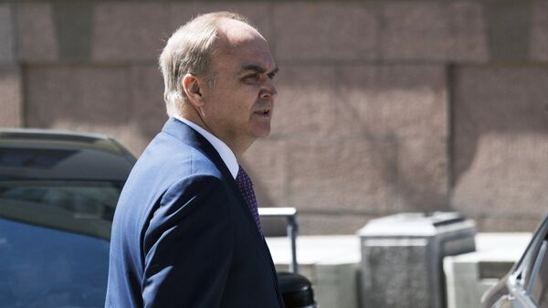 Russian Deputy Foreign Minister Anatoly Antonov near the Russian Federation Council building, where he arrived to be considered for the position of Russian ambassador to the US. - Sputnik Moldova-România