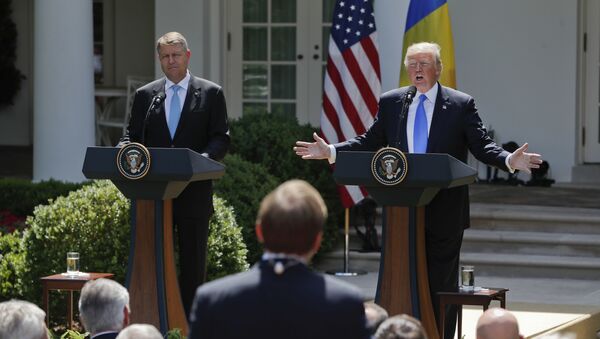 Klaus Iohannis și Donald Trump - Sputnik Moldova-România