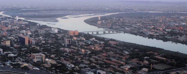 An aerial view shows the Nile river cutting through the Sudanese capital Khartoum - Sputnik Moldova-România