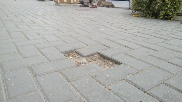 Тротуар проспекта Штефан чел Маре между улицами Тигина и Измаильской Тротуар проспекта Штефан чел Маре между улицами Тигина и Измаильской - Sputnik Молдова