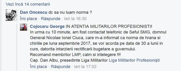 Comentariul scris de Cojocaru George pe Facebook Comentariul scris de Cojocaru George pe Facebook - Sputnik Moldova-România