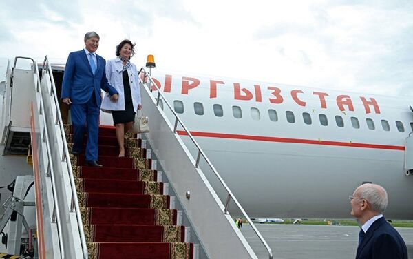 Самолет Ту-134, на котором летает президент Кыргызстана Алмазбек Атамбаев - Sputnik Молдова