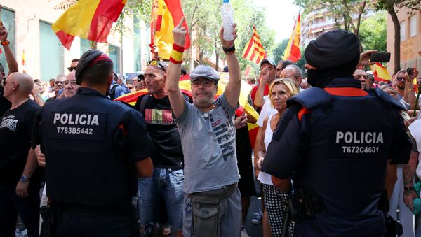 Las protestas en Cataluña - Sputnik Moldova-România