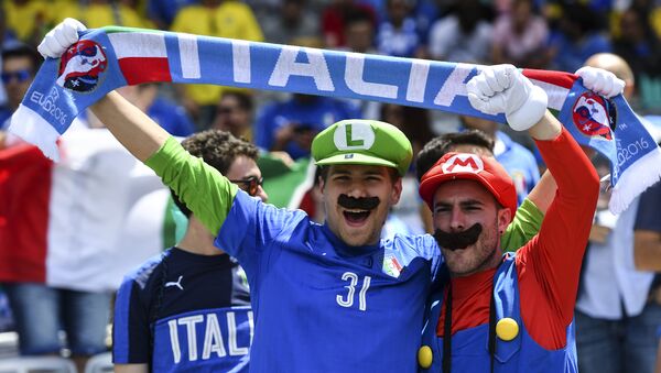 Italia-Svezia, tifosi azzurri sugli spalti - Sputnik Moldova-România