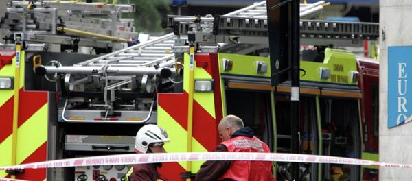 The scenes at Edgware Road Tube Station in London following an explosion, Thursday July 7, 2005. An explosion destroyed a double-decker bus in central London during rush hour Thursday, police said. - Sputnik Moldova-România