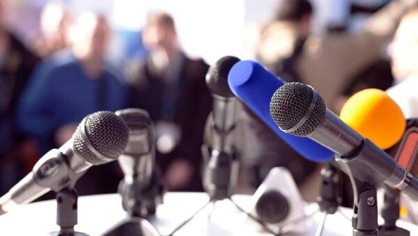 microfoane, media, presa, conferință - Sputnik Moldova