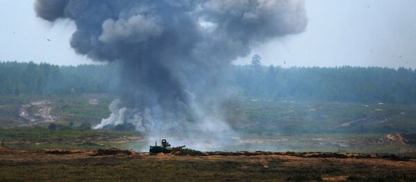 Совместные стратегические учения Белоруссии и России Запад-2017 на полигоне в Минской области - Sputnik Молдова