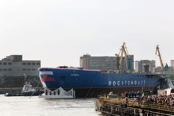 Спуск на воду атомного ледокола Сибирь в Санкт-Петербурге - Sputnik Молдова