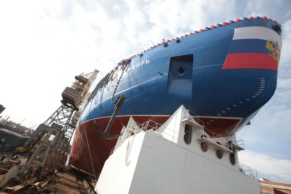 Спуск на воду атомного ледокола Сибирь в Санкт-Петербурге - Sputnik Молдова