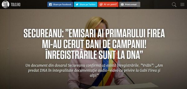 Articolul de pe Tolo.ro - printscreen Articolul de pe Tolo.ro - printscreen - Sputnik Moldova-România