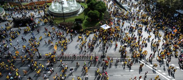 Акции в Барселоне в поддержку референдума о независимости Каталонии. Архивное фото. - Sputnik Молдова