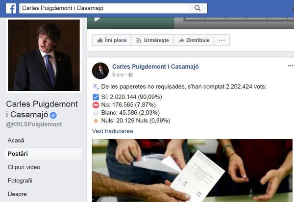 Președintele Parlamentulului Cataloniei, Carles Puigdemont Președintele Parlamentulului Cataloniei, Carles Puigdemont - Sputnik Moldova-România