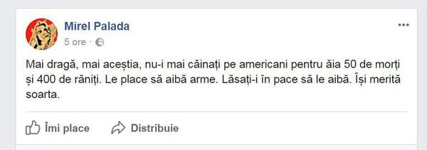 Postare Mirel Palada, captură ecran Postare Mirel Palada, captură ecran - Sputnik Moldova-România