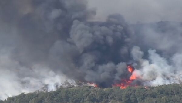 Съемка с воздуха природного пожара в Калифорнии - Sputnik Молдова