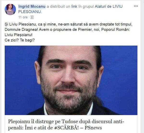 Comentariul lui Ingrid Mocanu despre Liviu Pleșoianu Comentariul lui Ingrid Mocanu despre Liviu Pleșoianu - Sputnik Moldova-România