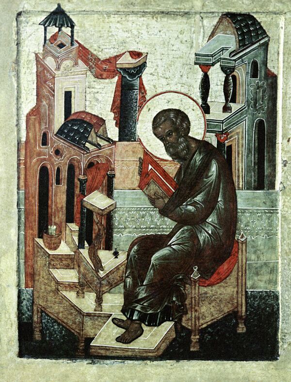 Репродукция иконы Покров Богоматери XVII века из собрания музея Новодевичьего монастыря - Sputnik Молдова