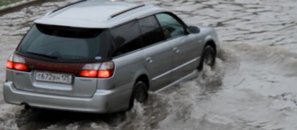 Тайфун Гони накрыл Владивосток: машины в потоках воды и поваленные деревья - Sputnik Молдова