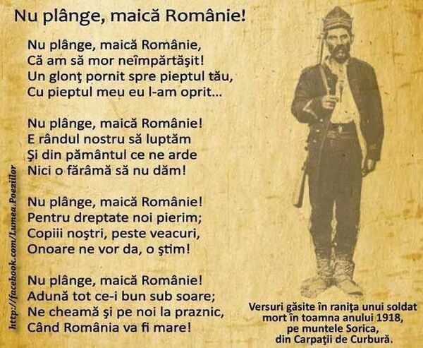 Versuri scrise de un soldat român necunoscut Versuri scrise de un soldat român necunoscut - Sputnik Moldova-România