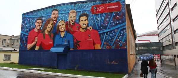 Граффити к чемпионату мира по футболу 2018 Граффити к чемпионату мира по футболу 2018 - Sputnik Молдова
