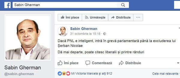 Postare Sabin Gherman - Sputnik Moldova-România