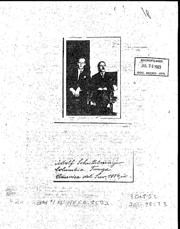 Третья страница рассекреченного доклада ЦРУ, посвященного возможному присутствию Адольфа Гитлера в Колумбии - Sputnik Молдова