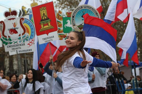 Manifestații de Ziua Unității Naționale la Moscova, cu genericul Rusia Unește! Manifestații de Ziua Unității Naționale la Moscova, cu genericul Rusia Unește! - Sputnik Moldova