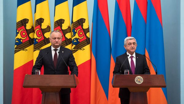 Президент Республики Молдова Игорь Николаевич Додон и Президент Республики Армения Серж Саргсян - Sputnik Moldova