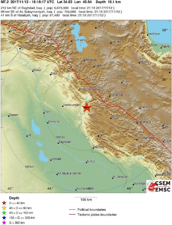 Мощное землетрясение произошло на границе Ирана и Ирака Мощное землетрясение произошло на границе Ирана и Ирака - Sputnik Молдова