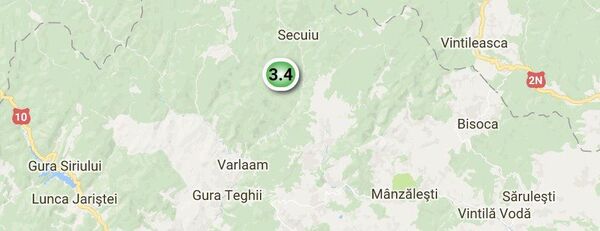 Hartă cutremur, captură ecran - Sputnik Moldova