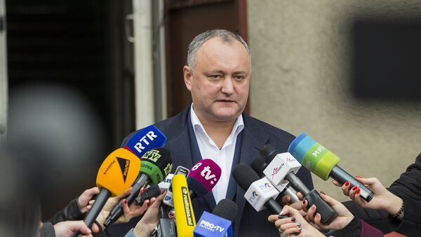 Президент Игорь Додон на референдуме по отставке мэра в Кишиневе - Sputnik Молдова