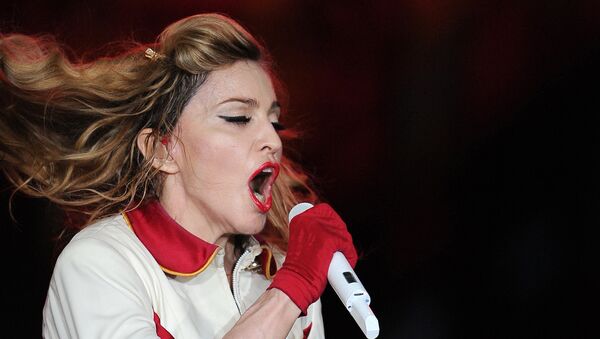 La cantante Madonna en un concierto en el complejo deportivo Olympiysky en Moscú, en 2012. (Archivo) - Sputnik Молдова