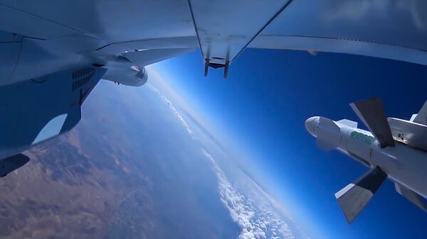 Russian Aerospace Force jet during a combat mission in Syria - Sputnik Moldova-România