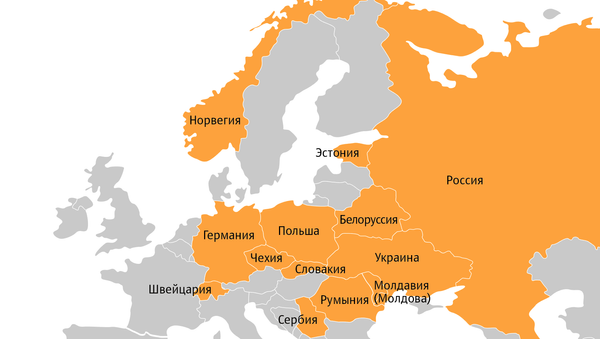 Карта распространение топонима Молдавия - Sputnik Молдова