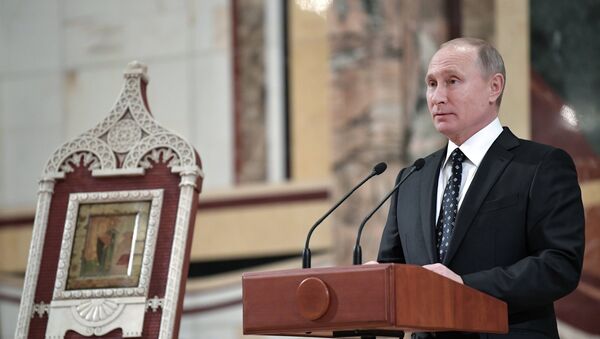 Президент РФ В. Путин выступил на заседании Архиерейского собора РПЦ - Sputnik Moldova-România