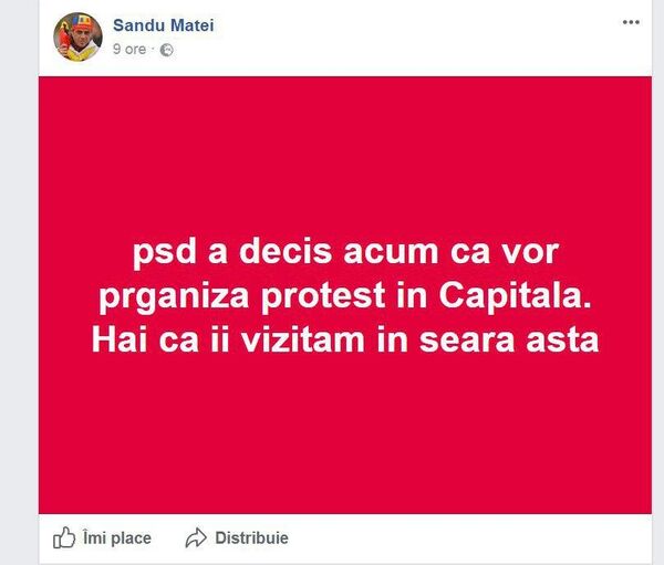 Postare Sandu Matei - Sputnik Moldova-România