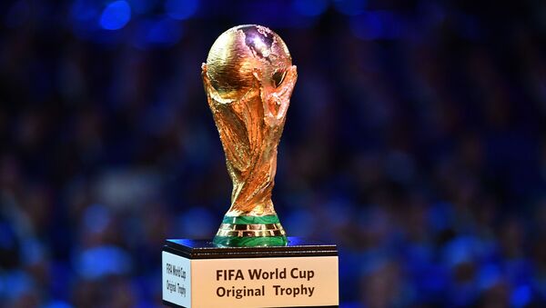 Кубок чемпионата мира по футболу на официальной жеребьевке чемпионата мира по футболу 2018 - Sputnik Moldova-România