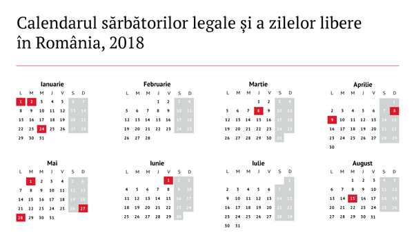 Calendarul sărbătorilor legale și a zilelor libere în România, 2018 - Sputnik Moldova-România
