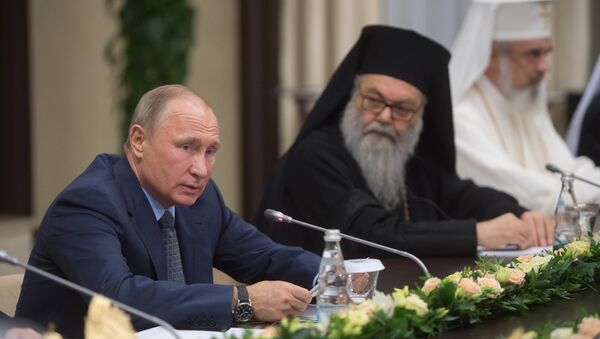 Vladimir Putin la întâlnirea cu Întâistătătorii Bisericilor Ortodoxe Autocefale prezenți la Moscova - Sputnik Moldova-România