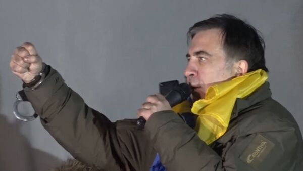 Саакашвили на митинге возле стен Верховной рады в Киеве - Sputnik Молдова