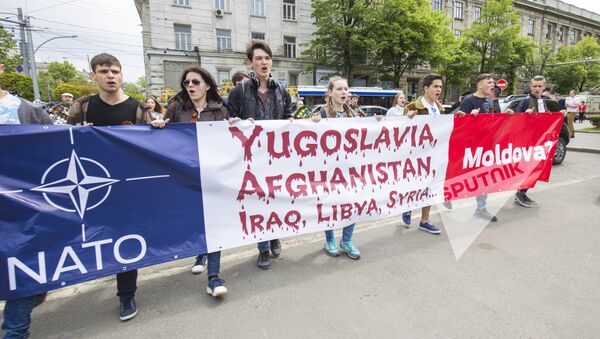 Протесты против присутствия военных США в Кишиневе - Sputnik Moldova