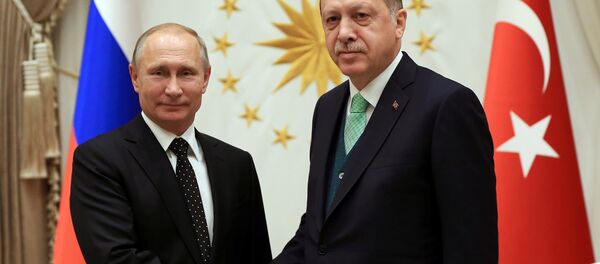 Rusya Devlet Başkanı Vladimir Putin ile Türkiye Cumhurbaşkanı Recep Tayyip Erdoğan - Sputnik Moldova-România