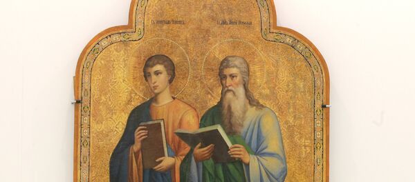 Фрагмент иконы Апостолы Филипп и Андрей Первозванный - Sputnik Moldova-România