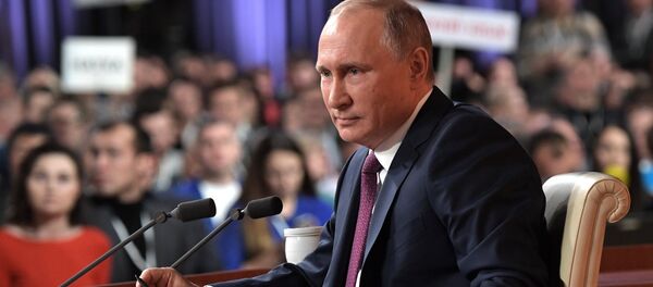 Ежегодная большая пресс-конференция президента РФ Владимира Путина - Sputnik Moldova-România