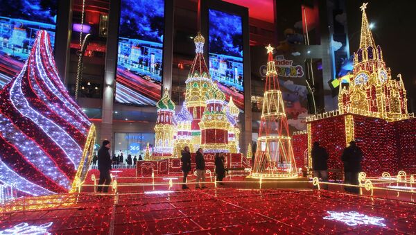 Illuminations de Noël à Moscou - Sputnik Moldova-România