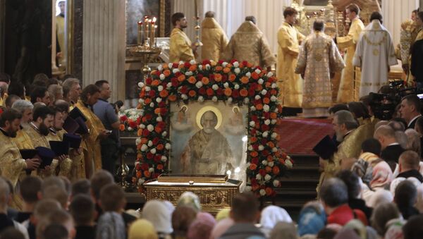 Встреча ковчега с мощами святителя Николая Чудотворца - Sputnik Молдова