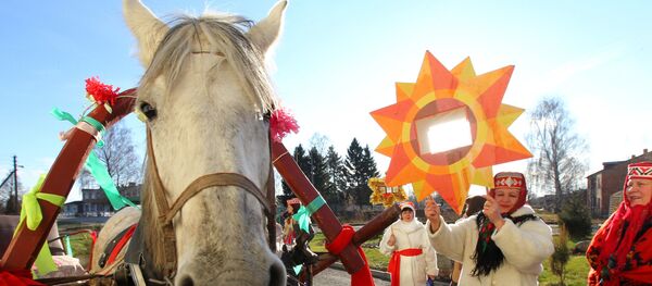 Колядные гуляния в деревне Молотковичи Брестской области - Sputnik Moldova