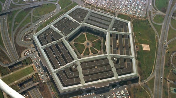 This is an aerial view of the five-sided Pentagon building, headquarters of the United States Department of Defense, in Arlington, Va., in 1975 - Sputnik Moldova