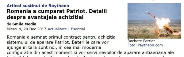 Rachete patriot, captură ecran Rachete patriot, captură ecran - Sputnik Moldova-România