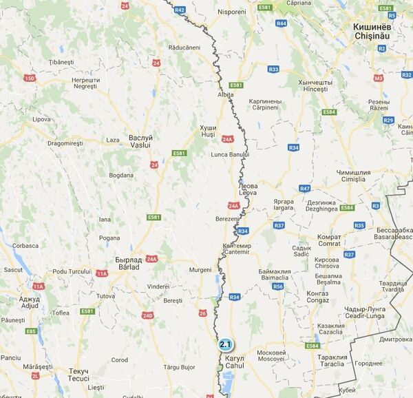 Cutremur în Moldova, hartă - captură ecran Cutremur în Moldova, hartă - captură ecran - Sputnik Moldova-România